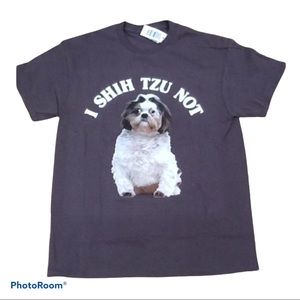 Shih Tzu Dog Owner Gray Graphic Tee Sz Medium NWT